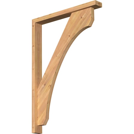 Ekena Millwork Legacy Block Smooth Bracket w/ Offset Brace, Western Red Cedar, 3 1/2"W x 28"D x 40"H BKT0402X28X40LEC05SWR